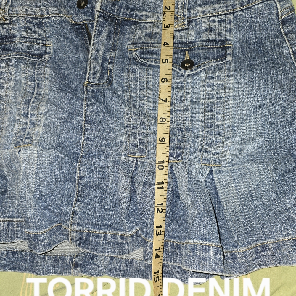 TORRID Denim Mini Skort with Pockets - Picture 5 of 6